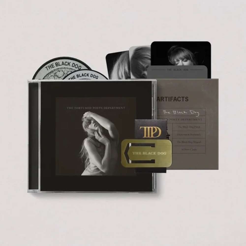 Taylor Swift The Tortured Poets Department The Black Dog Deluxe CD w/ Artifacts